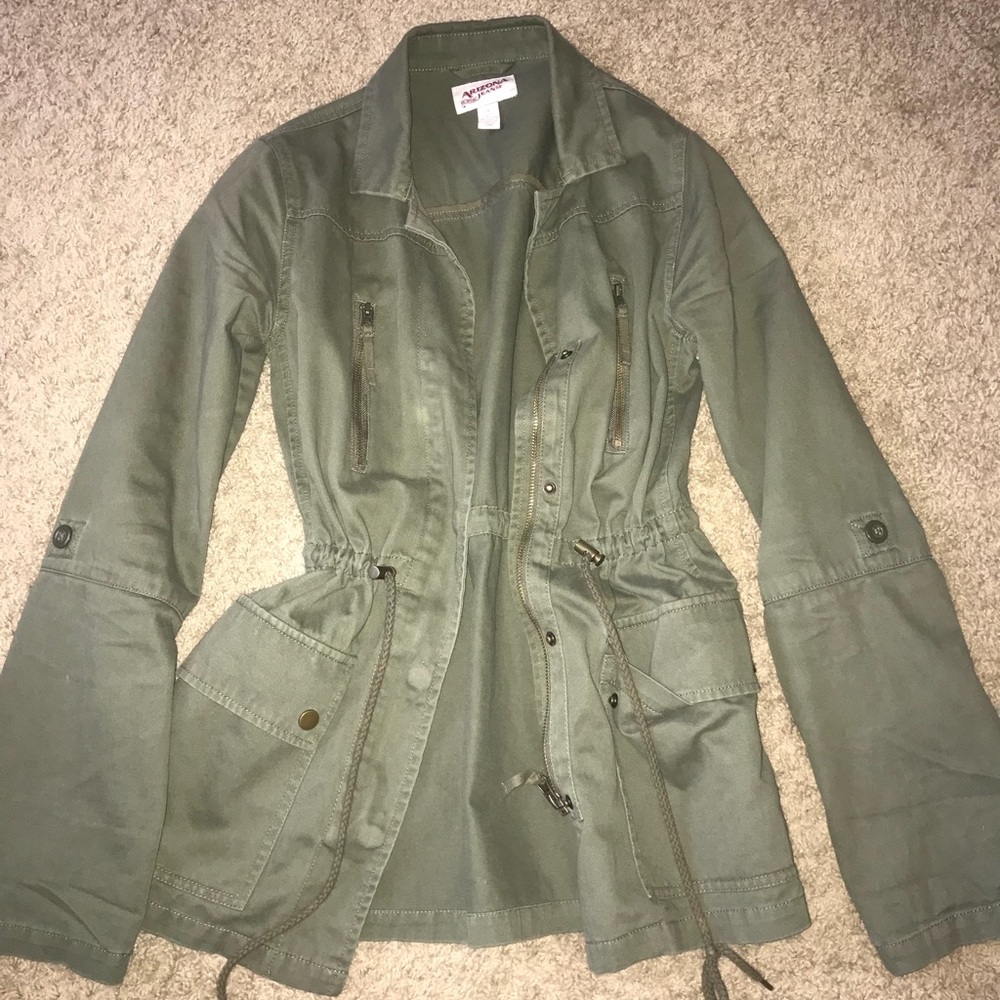 Green military jacket